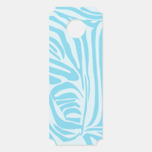 Affichette De Porte Motif Zèbre Bleu