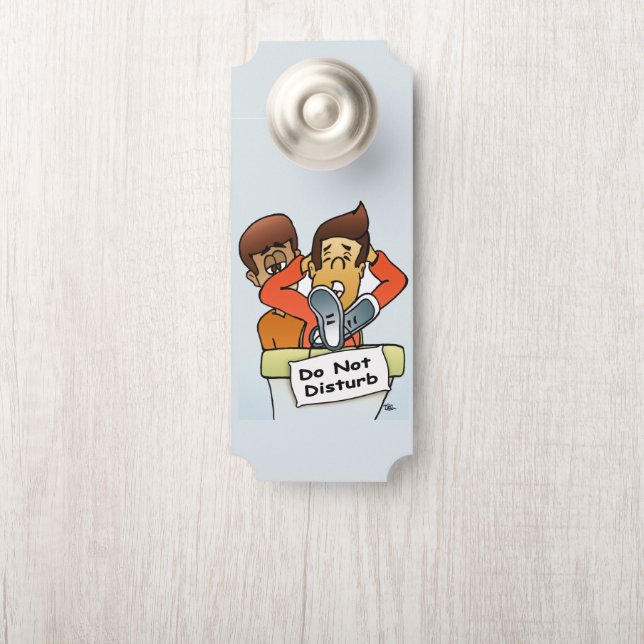 Affichette De Porte Ne Dérangez Pas La Salle De Bains (Sur le bouton)