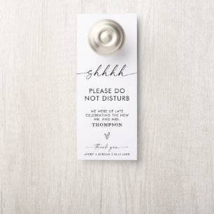 Affichette De Porte Ne pas déranger la porte de l'hôtel Mariage   Boho