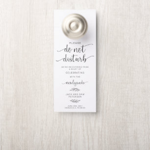 Affichette De Porte Ne pas déranger le week-end Mariage