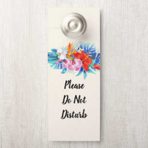 Affichette De Porte Ne Pas Déranger Les Fleurs Tropicales Exotiques