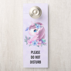 Affichette De Porte Ne pas déranger mignon et magique bébé licorne