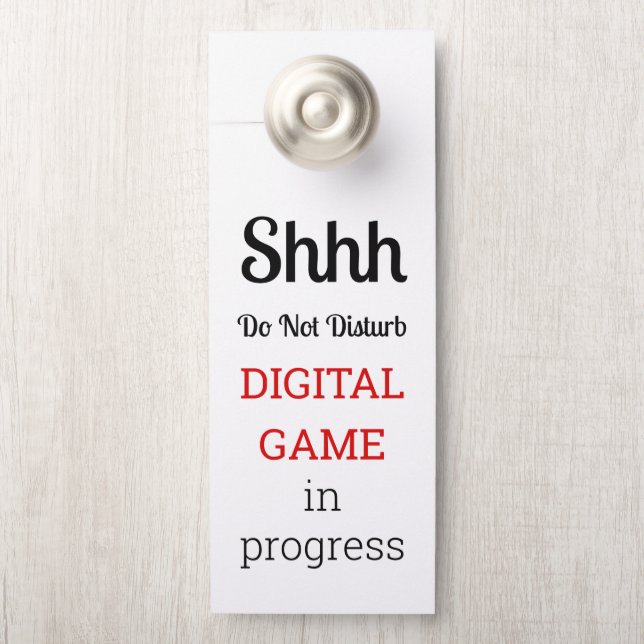 Affichette De Porte Ne pas déranger, partie en cours (Sur le bouton)
