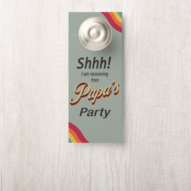 Affichette De Porte Ne pas déranger Shhh drôle se rétablissant de Part (Sur le bouton)