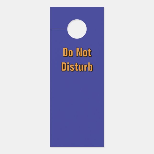 Affichette De Porte Ne Pas Déranger /S'Il Vous Plaît Toucher/ Bleu (Devant)