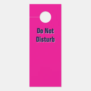 Affichette De Porte Ne Pas Déranger /S'Il Vous Plaît Toucher/ Rose Cha