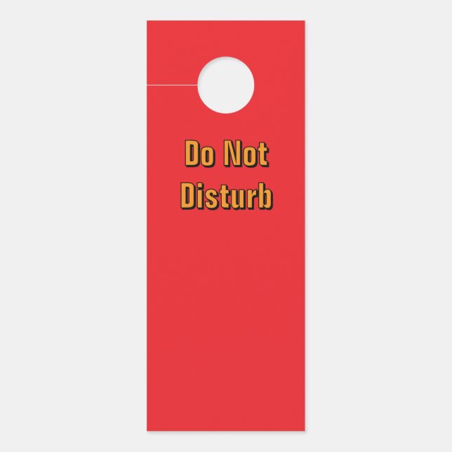 Affichette De Porte Ne Pas Déranger /S'Il Vous Plaît Toucher/ Rouge (Devant)