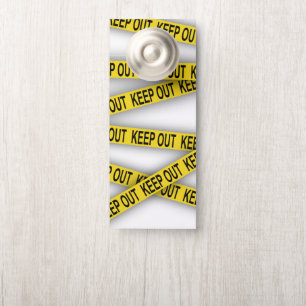 Affichette De Porte Ne pas rester à l'écart ne pas traverser la bande