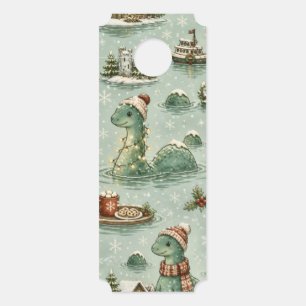 Affichette De Porte Nessie de Noël Monstre du Loch Ness Confortable Cr