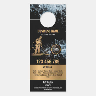 Affichette De Porte Nettoyage Haute Pression de Toiture sous Pression