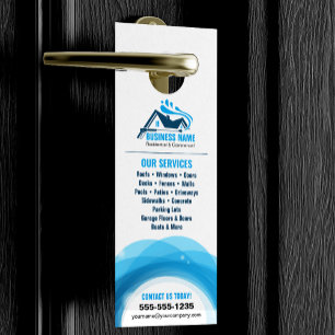 Affichette De Porte Nettoyage haute pression professionnel 
