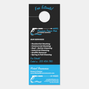 Affichette De Porte Nettoyage haute pression professionnel & Nettoyage