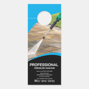 Affichette De Porte Nettoyage Professionnel Minimaliste Sous Pression