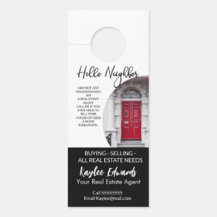 Affichette De Porte Nouvel agent immobilier porte-crochet