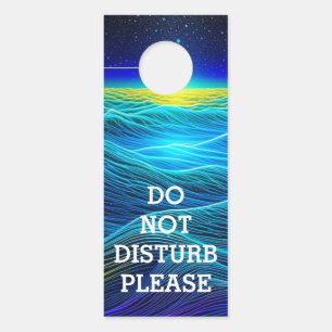 Affichette De Porte Océan bleu éthérée Ne pas déranger