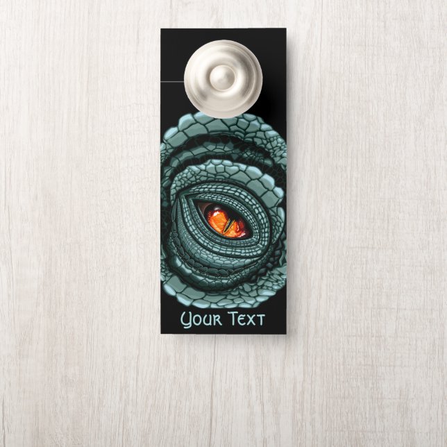 Affichette De Porte Œil de prédateur reptile primitif (Sur le bouton)