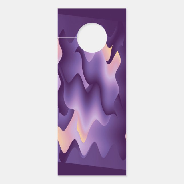 Affichette De Porte Ondes violettes (Devant)
