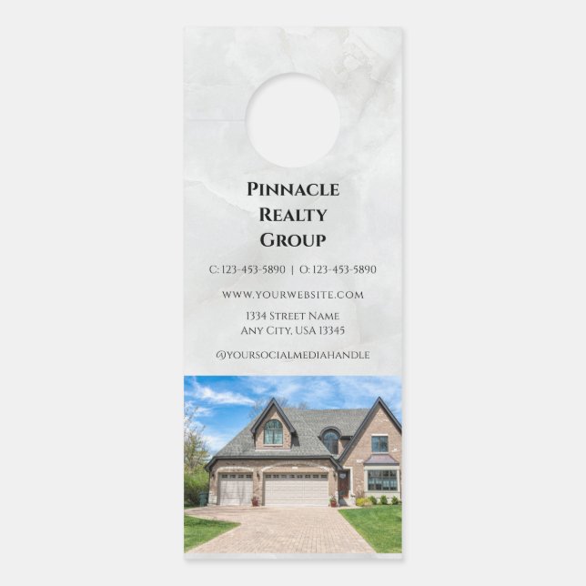 Affichette De Porte Open House Invitation Real Estate Farming Door Han (Devant)