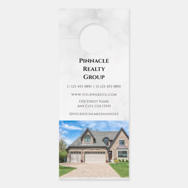 Affichette De Porte Open House Invitation Real Estate Farming Door Han (Devant)