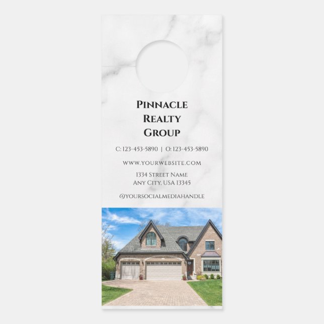 Affichette De Porte Open House Invitation Real Estate Farming Door Han (Devant)