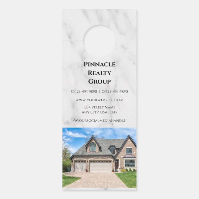 Affichette De Porte Open House Invitation Real Estate Farming Door Han (Devant)