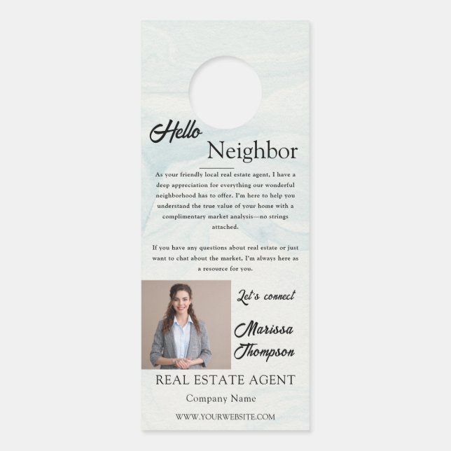 Affichette De Porte Open House Invitation Real Estate Farming Door Han (Devant)