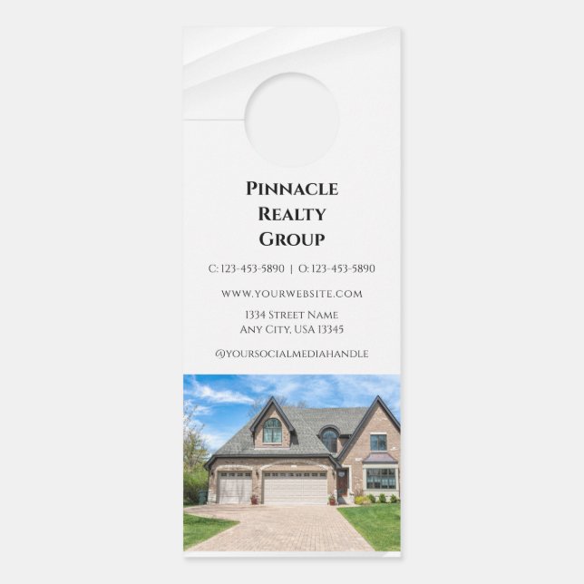 Affichette De Porte Open House Invitation Real Estate Farming Door Han (Devant)