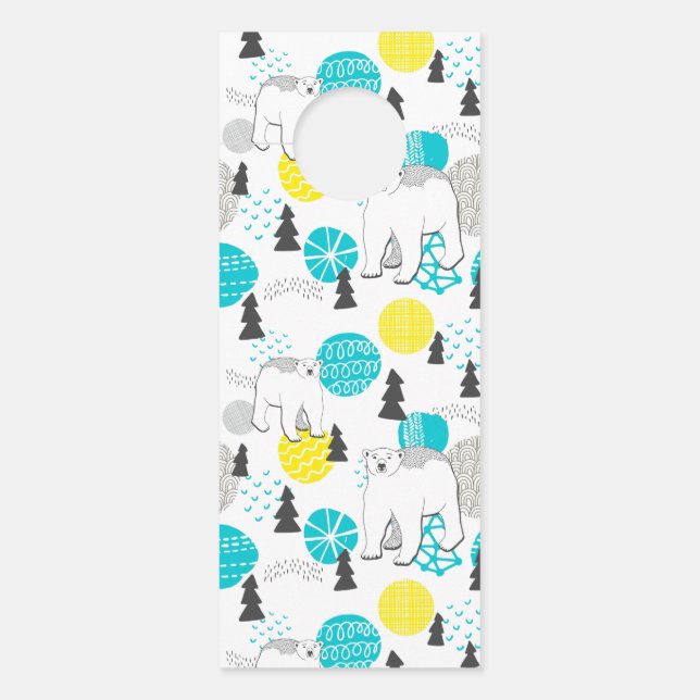 Affichette De Porte Ours polaire (Devant)
