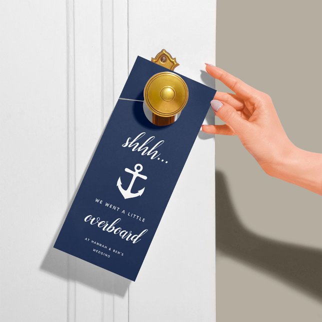 Affichette De Porte Overboard | Do Not Disturb Wedding Hotel (Créateur téléchargé)