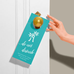 Affichette De Porte Palmiers   Ne Dérangez Pas La Faveur Du Mariage