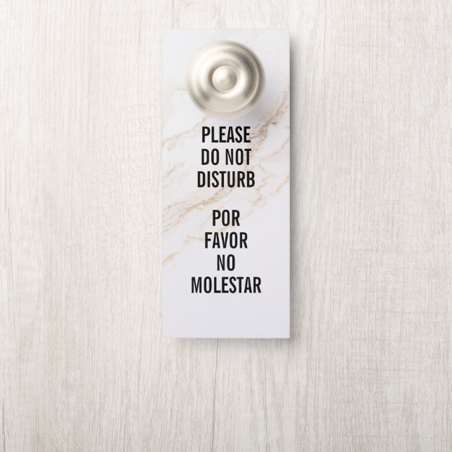 Affichette De Porte Panneau Ne Pas Déranger à suspendre à la porte (Sur le bouton)