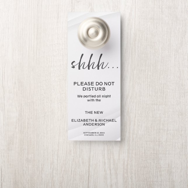 Affichette De Porte Panneau Ne Pas Déranger à suspendre à la porte (Sur le bouton)