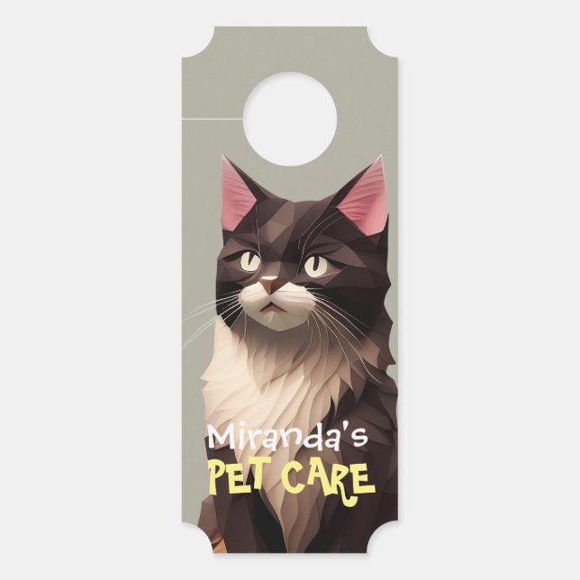 Affichette De Porte Papier de chat Coupe Art Animaux de compagnie Food (Devant)