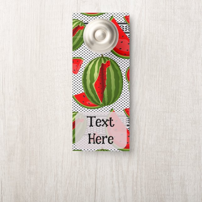 Affichette De Porte Pastèque Palestine - Slice (Sur le bouton)