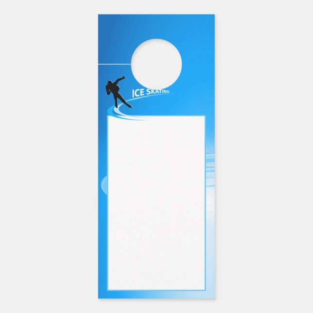 Affichette De Porte Patinage sur glace (Devant)