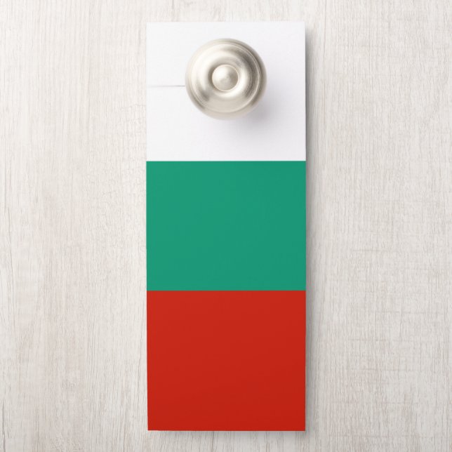 Affichette De Porte pavillon de la Bulgarie (Sur le bouton)
