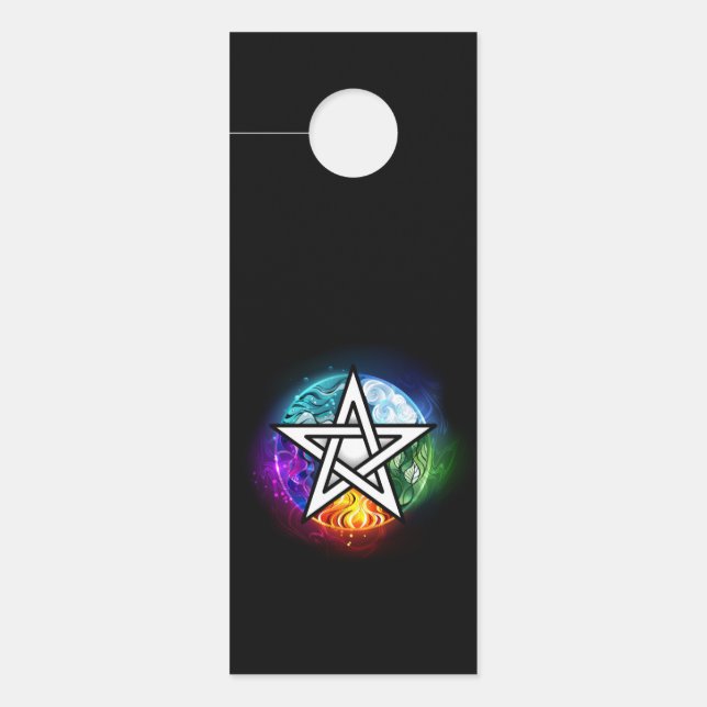 Affichette De Porte pentagramme du Wiccan (Devant)
