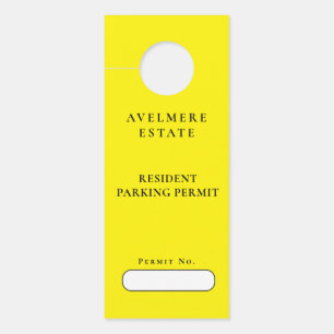 Affichette De Porte Permis de stationnement résidentiel de propriété p