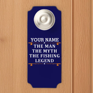 Affichette De Porte Personnalisé L'Homme Le Mythe La Légende De La Pêc