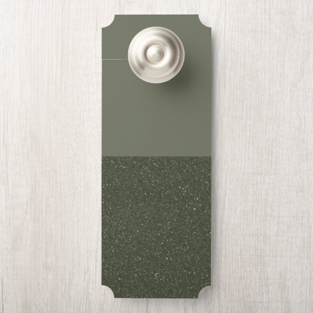 Affichette de porte personnalisé vert (Sur le bouton)