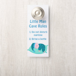 Affichette De Porte Petit Bébé Garçon La Grotte Little Man Règne L'Art