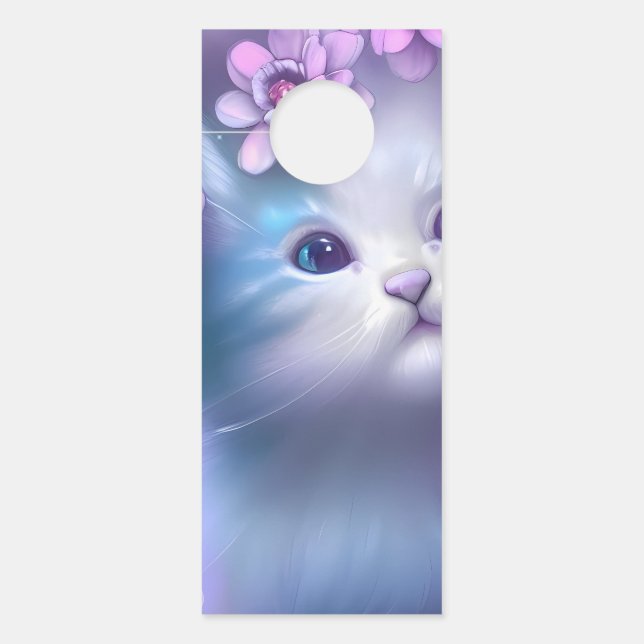 Affichette De Porte Petit chaton mignon (Devant)