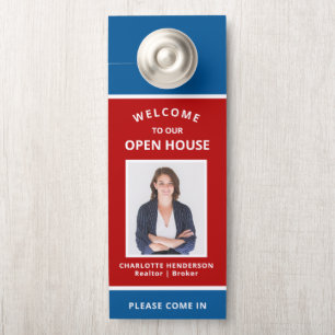 Affichette De Porte Photo de l'agent immobilier Open House