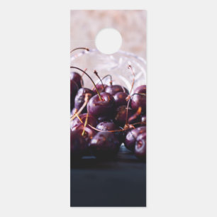 Affichette De Porte Photographie de Cerises Rouges Fraîches