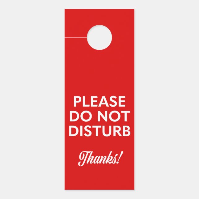 Affichette De Porte Please Do Not Disturb (Devant)
