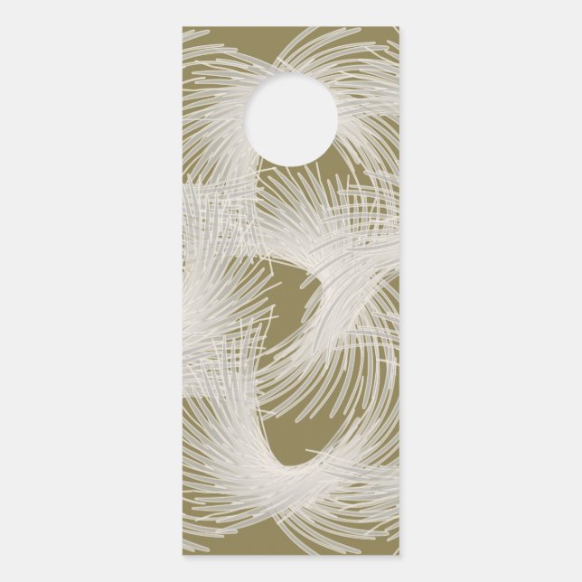 Affichette De Porte Plumes volantes blanches (Devant)