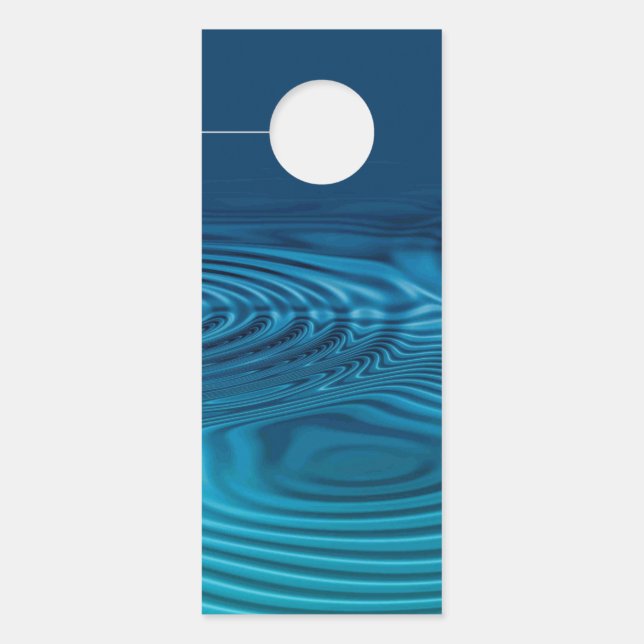 Affichette De Porte Pommes bleu Aqua (Devant)