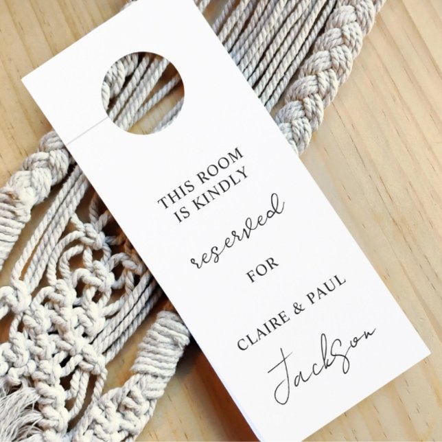 Affichette De Porte Porte-clés de porte réservée pour mariage (Créateur téléchargé)