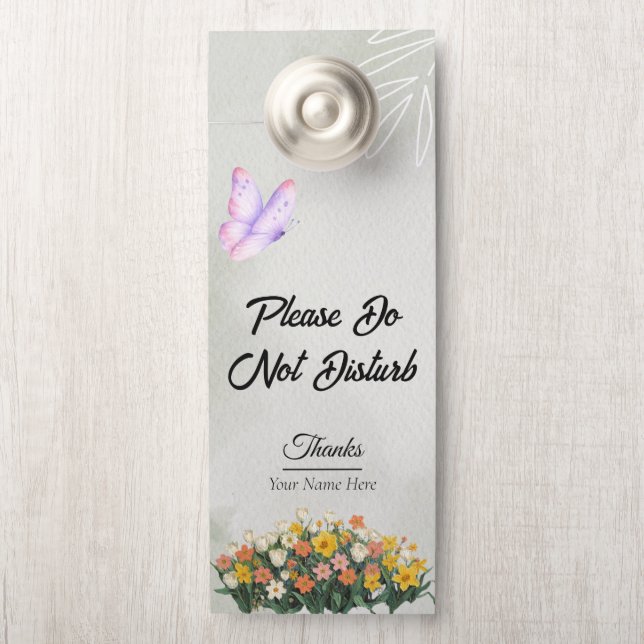 Affichette De Porte Porte-clés Ne Pas Déranger Moderne Personnalisable (Sur le bouton)
