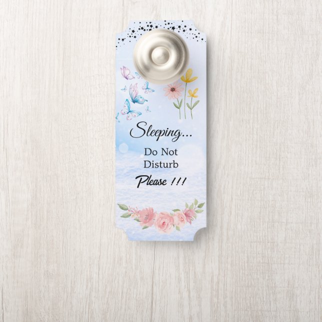 Affichette De Porte Porte-clés Ne Pas Déranger Moderne Personnalisable (Sur le bouton)